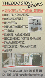 ΚΟΥΦΩΜΑΤΑ ΑΛΟΥΜΙΝΙΟΥ ΚΟΡΥΔΑΛΛΟΣ - ΠΟΡΤΕΣ ΑΣΦΑΛΕΙΑΣ ΚΟΡΥΔΑΛΛΟΣ - ΓΚΑΡΑΖΟΠΟΡΤΕΣ ΚΟΡΥΔΑΛΛΟΣ - THEODOSIO